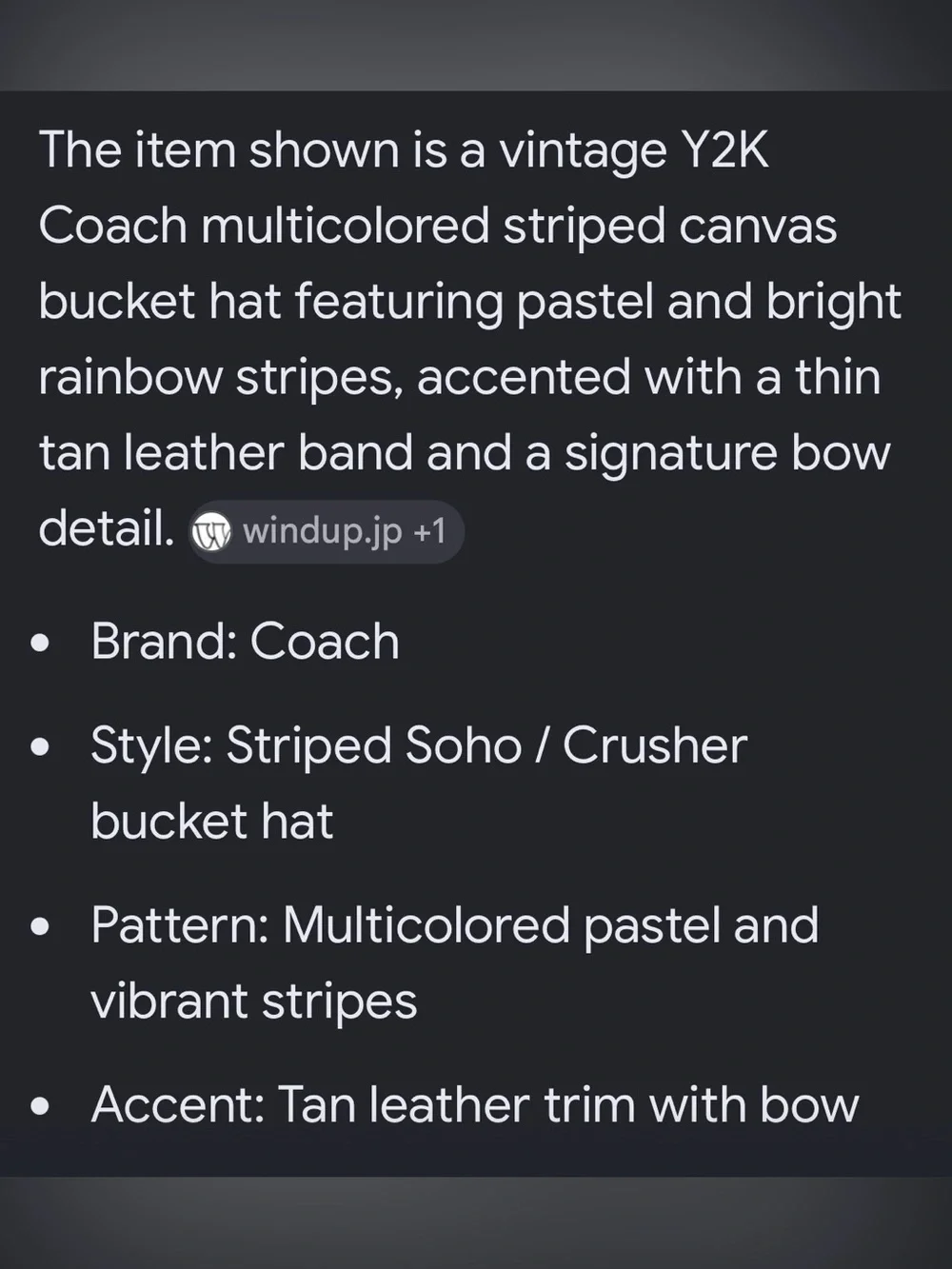 Coach playful striped